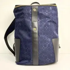 美品✨ATAO アタオ マッシュルーム モノグラム ネイビー 総柄 シボ皮のサムネイル