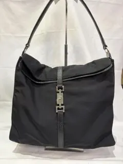 【GUCCI】グッチ　ハンドバッグ　ジャッキー　ナイロン×レザー　ブラックのサムネイル
