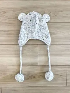 【美品】ジェラートピケ　ベビー　くま帽子　フリー
