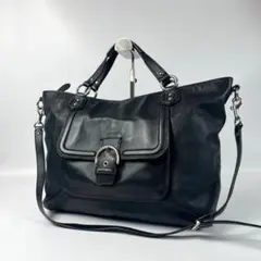Coach Poppy Alexandra Satchel BLK 2WAY - メルカリ