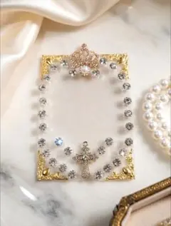 No,208⭐️十字架⭐️推し様にさらに輝きを❤トレカケースデコ⭐️硬質⭐️Ｂ８