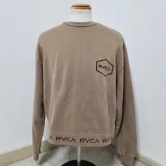 RVCA/ルーカ クロップド スウェット トレーナー ベージュ【S】のサムネイル