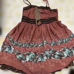 ⚠︎難あり⚠︎ axes femme ミニ丈ワンピース 薔薇柄