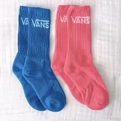 VANS バンズ　ソックス 靴下　ブルー　ピンク2足セット