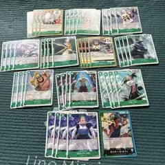 ワンピースカードゲーム 決戦の刻 緑デッキパーツ まとめ売り R UC L
