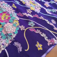 タイムセール！古布　錦紗縮緬　33×145　お人形のお着物にも♪