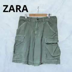 美品‼️ZARAオリーブカーゴショートパンツ【L】