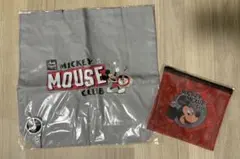 ディズニー100 Happyくじ　ミッキー　トートバッグ　フラットポーチ