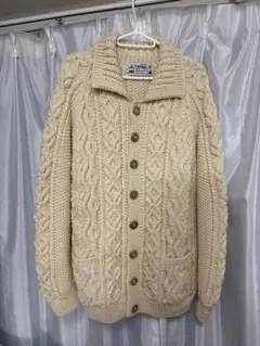 【超美品】インバーアラン 3A ランバーカーディガン スコットランド製 Mサイズ