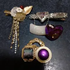 豪華なヘアクリップ 4点セット