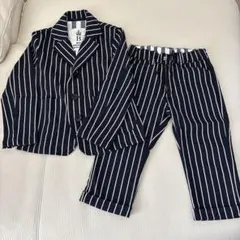 フォーマルスーツ ネイビー/ホワイト 110〜120cm