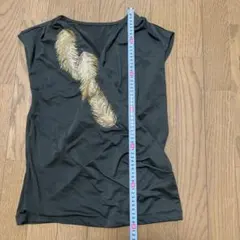 ダークグレー ノースリーブ Tシャツ Mサイズ
