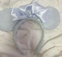 ディズニー カチューシャ 水色 レース