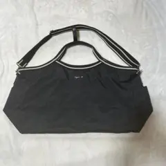 agnes b. 黒 ボストンバッグ