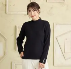 14,300円　ローズティアラ　リブニット　ブラック42新品タグ付き