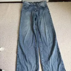 SHEIN ライトブルー ストレートデニムパンツ