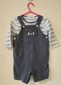 ファミリア　ロンパース　長袖Tシャツ　セット　ストライプ　80