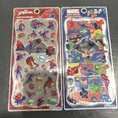 正規品・新品未使用 MARVEL スパイダーマン プチドロップステッカー 2点
