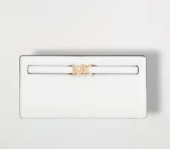 MICHAEL KORS ペブルレザー 長財布 金ロゴ 本革 白 新品