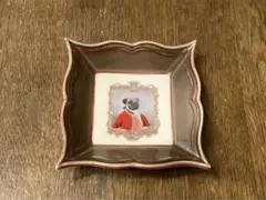【フランス★NIDERVILLER窯】陶磁器　皿　ディッシュ　トレー　犬　パグ