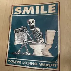 SMILE YOU'RE LOSING WEIGHT スカル ポスター