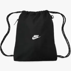 NIKE ナイキ☆ヘリテージ ナップサック☆12L　ブラック！　ジムサックのサムネイル