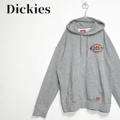 Dickies　ディッキーズ　刺繍ロゴワッペン　プルオーバーパーカー　グレー　Lのサムネイル