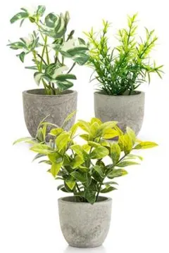 October1st フェイクグリーン 観葉植物 人工 3点セット 卓上用 光p