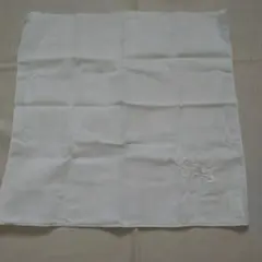 ハンカチ　綿　麻　刺繍