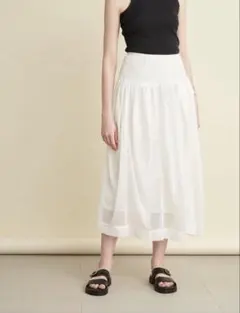 【タグ付き未使用】styling/ メッシュスカート立体シルエットペチコート付のサムネイル