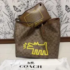 COACH Keith Haring ラジオモチーフ ショルダーバッグタグ付き - メルカリ