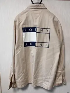TOMMY JEANS オーバーサイズ シャツ ベージュ S