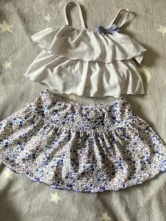 子供用　水着　セパレート　120cm 花柄