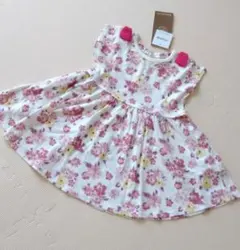 新品　花柄ワンピース 100 ピンクのサムネイル
