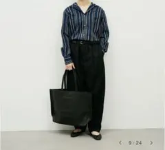 【新品・未使用】REN ワイドトートL ピッグスキン・ハリー　底板付きのサムネイル