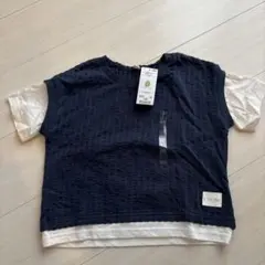 TOPVALU 幼児 フェイク半袖Tシャツ 100cm 綿100%のサムネイル