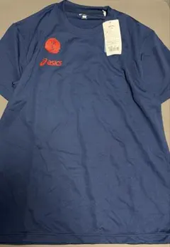 asics 陸上用シャツ Lサイズ ネイビー