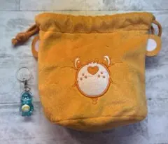 ケアベアめじるしアクセサリーと巾着　2点セット