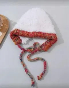 ニット帽紐付き