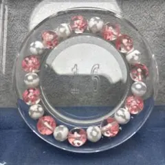 瑪瑙　馬牙三眼天珠+桜彫り水晶ブレス 1-101