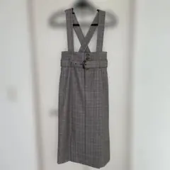 ナノユニバース　チェック柄サロペットスカート　未使用品