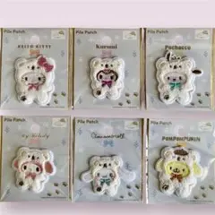 サンリオワッペン】 パイル　フルコンプ ふわふわスノー パッチ ワッペンシール