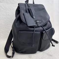 ペッレモルビダ メイデンボヤージュ フラップバックパック リュック レザー 紺色