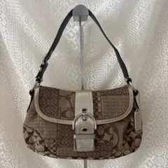 ✨美品✨COACH SOHO かごバック ラタン レザー ピンク シグネチャー