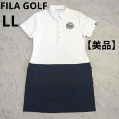 【美品】FILA GOLF ポロシャツ ワンピースゴルフウェア カノコワンピースのサムネイル