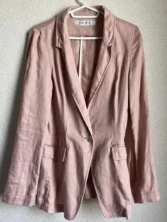 麻 テーラードジャケット