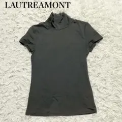 LAUTREAMONT ブラック 半袖タートルネック Tシャツ 日本製　無地のサムネイル