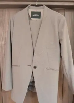 【美品】グリーンレーベルリラクシング ノーカラー セットアップ 36