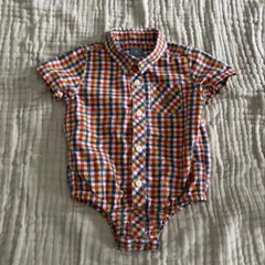 babyGap チェック柄 ロンパース