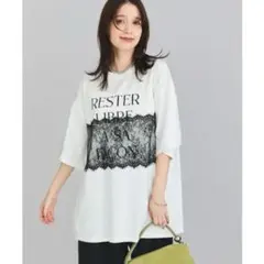 【新品】グリーンパークス　レースドッキングオーバーサイズロゴTシャツ　今期　秋に